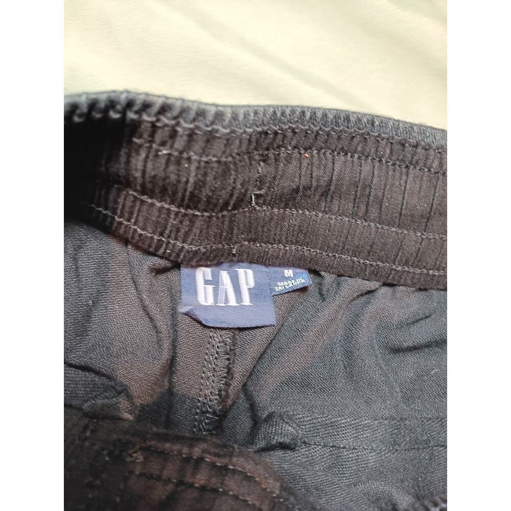 Gap Womens Cargo Pants Size Medium Black Elastic Waist Cozy Casual Everyday Wear - Picture 3 of 4
